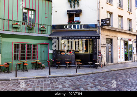 France, Paris, October 5, 2018: view of pastry at Odette's Stock Photo