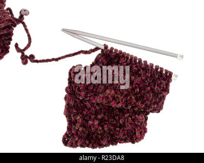 Red Winter Scarf Thick Wool Isolated White Background Stock Photo -  Download Image Now - iStock