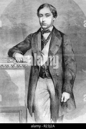 Prince Edward (Later King Edward VII of England) as Prince of Wales 1860 Stock Photo