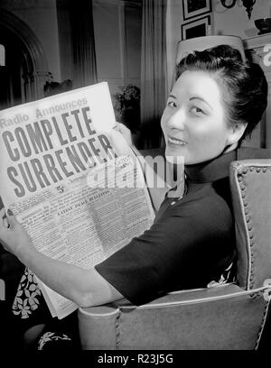 Soong May-ling or Soong Mei-ling, the wife of General Chiang Kai-shek of China (Taiwan) 1898-2003 Stock Photo