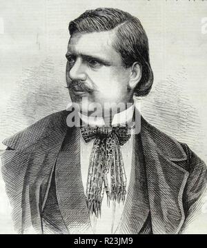 Antonio Giuglini, (1825-1865) was an Italian operatic tenor. Stock Photo