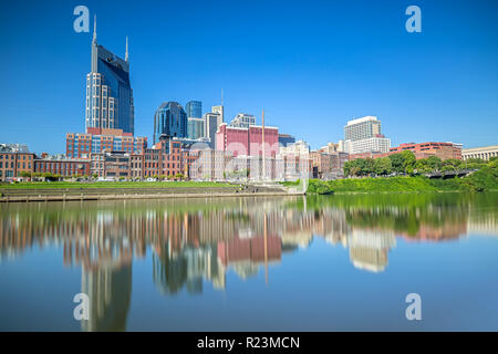 Nissan Stadium And Nashvilles Skyline Beyond Stock Photo