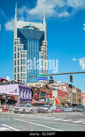 Broadway in Nashville, TN Stock Photo