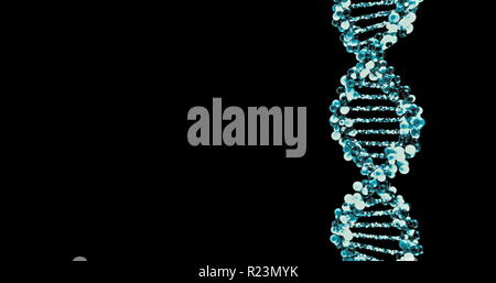 DNA molecule structure background. 3D render illustration Stock Photo