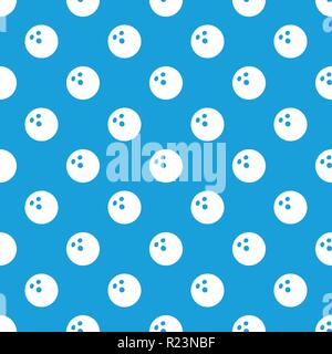 Bowling ball pattern vector seamless blue Stock Vector