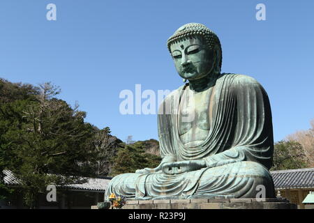 Daibutsu, Great Buddha statue at Kotoku-in temple, Kamakura, Kanagawa Prefecture, Japan Stock Photo
