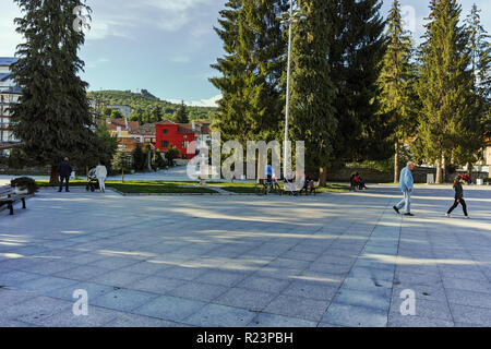 BATAK, BULGARIA - MAY 5, 2018: Center of historical town of Batak, Pazardzhik Region, Bulgaria Stock Photo