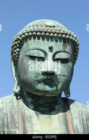 Daibutsu, Great Buddha statue at Kotoku-in temple, Kamakura, Kanagawa Prefecture, Japan Stock Photo