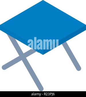 Camp chair icon, isometric style Stock Vector