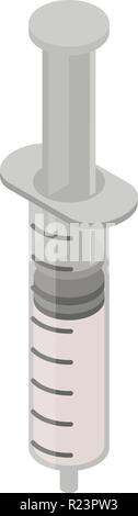 Insuline syringe icon, isometric style Stock Vector