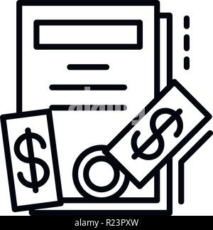Bribery icon, outline style Stock Vector