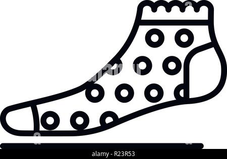 Female sock icon, outline style Stock Vector