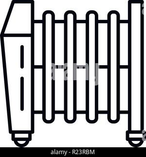 Radiator heater icon, outline style Stock Vector