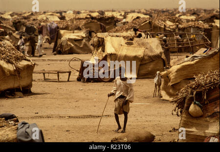 Sudan during the famine period of May-June 1985. This picture scanned in 2018 Stock Photo