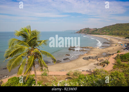 View of Vagator Beach, Goa, India, Asia Stock Photo