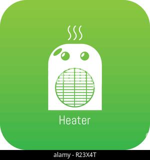 Heater icon green vector Stock Vector