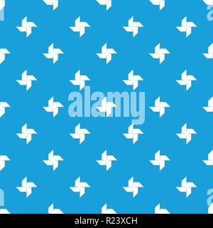 Origami shuriken pattern vector seamless blue Stock Vector