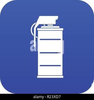Stun grenade icon digital blue Stock Vector