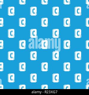 Phone book pattern vector seamless blue Stock Vector