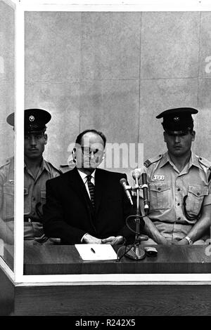 trial of Adolf Eichmann in Israel for war Crimes 1962 Stock Photo