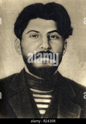 Josef Stalin 1878 - 1953. Aged 23 in 1917. Stalin became leader of the Soviet Union from the mid-1920s until his death in 1953. Stock Photo