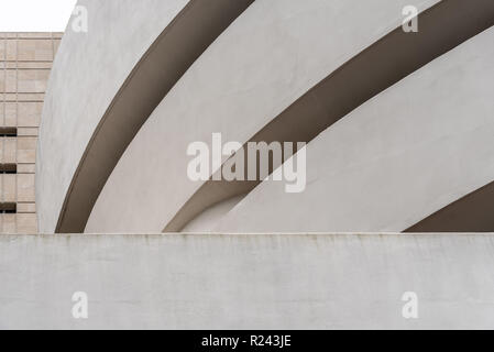 New York City, USA - June 23, 2018:  The Solomon R. Guggenheim Museum of modern and contemporary art. Designed by Frank Lloyd Wright Stock Photo