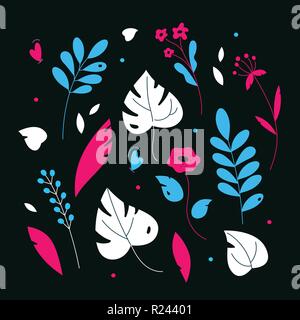 Floral ornament - modern flat design style illustration Stock Vector