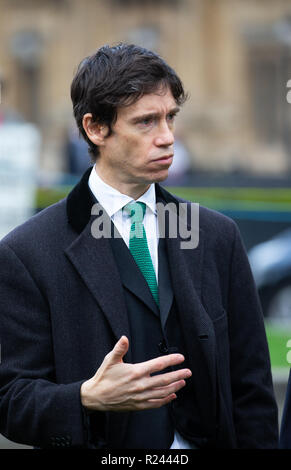 Rory Stewart, Minister of State for Prisons, at Westminster for a television interview Stock Photo