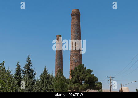 The 15th-century minarets of Herat, Afghanistan Stock Photo