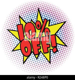 follow us comic explosion with dots on white Stock Vector