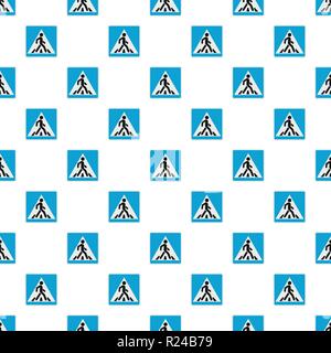 Pedestrian pattern seamless in flat style for any design Stock Vector