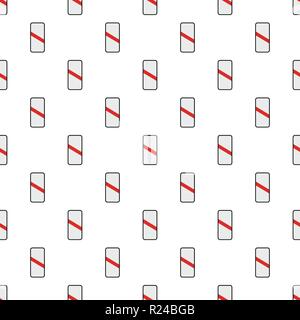 Railway crossing pattern seamless in flat style for any design Stock Vector