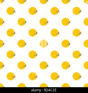Sleep smile pattern seamless in flat style for any design Stock Vector