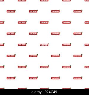 Live news pattern seamless in flat style for any design Stock Vector