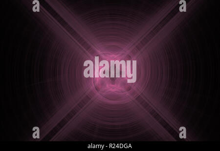 Pink cross abstract fractal on black background. Fantasy fractal texture. Digital art. 3D rendering. Computer generated image Stock Photo