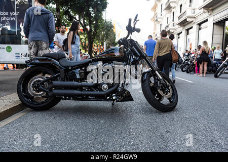 Air Show PC7 & Harley Davidson Festival, Lugano Switzerland Stock Photo