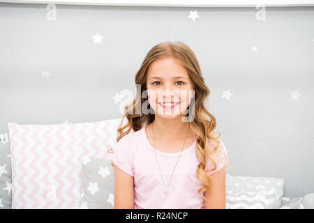Child Perfect Curly Hairstyle Looks Cute She Use Conditioner Or