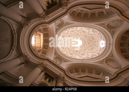 Francesco Borromini's San Carlo alle Quattro Fontane Church in Rome, Italy Stock Photo