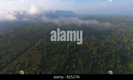 Champasak. 16th Nov, 2018. Aerial photo taken on Nov. 16, 2018 shows the landscape of Bolaven Plateau in Champasak Province, Laos. Credit: Liu Ailun/Xinhua/Alamy Live News Stock Photo