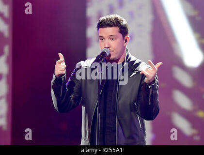 Berlin, Germany. 16th Nov, 2018. Nico Santos appears at the 70th Bambi Media Prize. Photo: Soeren Stache/dpa Stock Photo