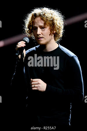 Berlin, Germany. 16th Nov, 2018. Michael Schulte appears at the 70th Bambi Media Award. Photo: Soeren Stache/dpa Stock Photo