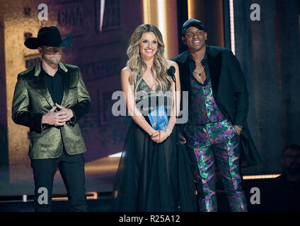 Nov. 14, 2018 - Nashville, Tennessee; USA -   performs at the 52nd Annual CMA Awards that took place at the Bridgestone Arena located in downtown Nashville.  Copyright 2018 Jason Moore. (Credit Image: © Jason Moore/ZUMA Wire) Stock Photo