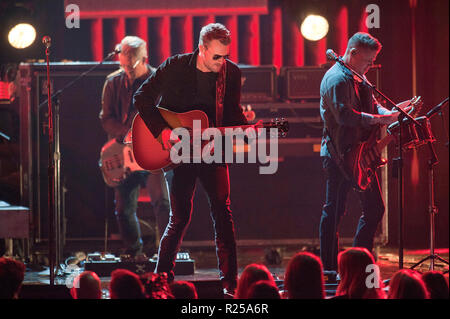 Nov. 14, 2018 - Nashville, Tennessee; USA -  ERIC CHURCH  performs at the 52nd Annual CMA Awards that took place at the Bridgestone Arena located in downtown Nashville.  Copyright 2018 Jason Moore. (Credit Image: © Jason Moore/ZUMA Wire) Stock Photo