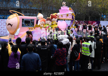 Hangzhou, China's Zhejiang Province. 17th Nov, 2018. A float is seen during a parade in Hangzhou, east China's Zhejiang Province, Nov. 17, 2018. Credit: Huang Zongzhi/Xinhua/Alamy Live News Stock Photo