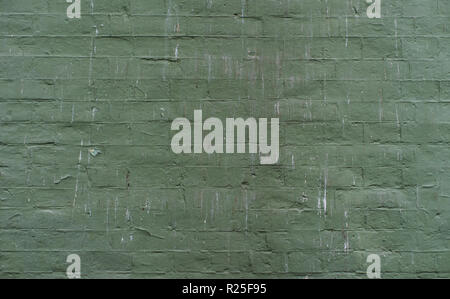 plaster texture with deep facture painted in green color Stock Photo