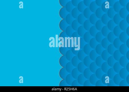 Abstract geometric background on the marine theme. waves of blue pattern or flat texture. With space for text Stock Vector