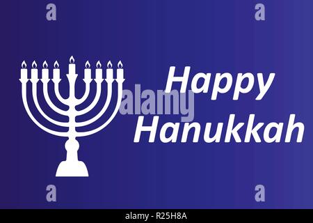 Hanukkah Typographic Vector Design - Happy Hanukkah. A Stock Vector