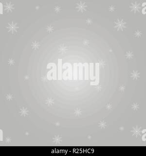 Winter card with snowflakes. Vector paper illustration. Stock Vector