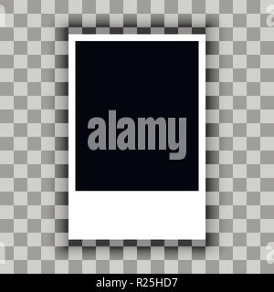 Blank of paper sheet on transparent background. Vector Stock Vector