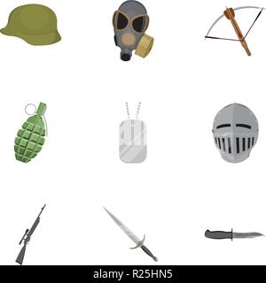 Weapon set icons in cartoon style. Big collection of weapon vector symbol stock Stock Vector